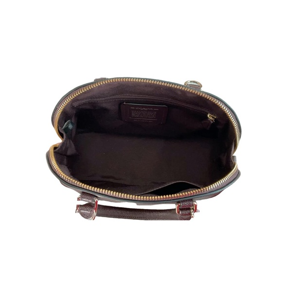 Coach Mini Sierra Dome Satchel Crossgrain Metallic Light Gold Leather F22315 - Picture 5 of 9